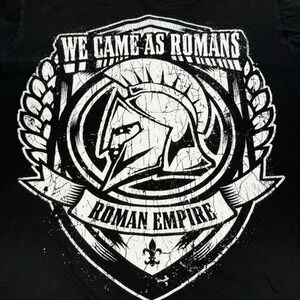 We Came As Romans Band Tee Roman Empire Graphic Black Mens M Faded Flawed Grunge
